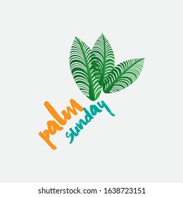 Palm sunday celebration vector concept template design illustration