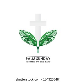 Palm sunday celebration vector concept template design illustration