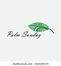 Palm sunday celebration vector concept template design illustration