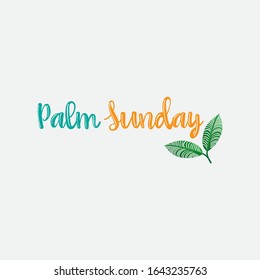 Palm sunday celebration vector concept template design illustration