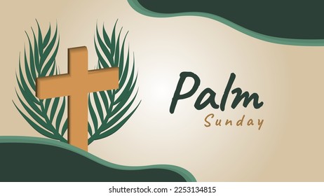Palm Sunday, with copy space area, Suitable to use Christian