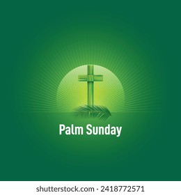 Palm Sonntag. Palm Sunday, Creative Background, Vektorgrafik. Palmblättervektor.