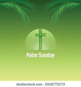 Palm Sunday. Palm Sunday Creative Background vector illustration. Palm tree leaf vector.