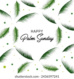 Palm Sunday. Happy Palm Sunday Vector. Palm Sunday background.