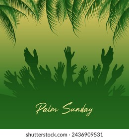 Palm Sunday. Happy Palm Sunday Vector. Palm Sunday background.