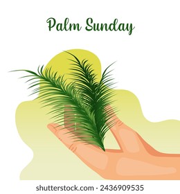 Palm Sunday. Happy Palm Sunday Vector. Palm Sunday background.