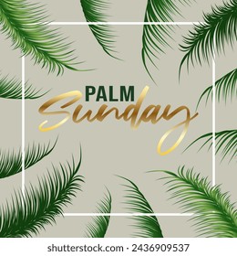 Palm Sunday. Happy Palm Sunday Vector. Palm Sunday background.