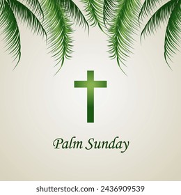 Palm Sunday. Happy Palm Sunday Vector. Palm Sunday background.