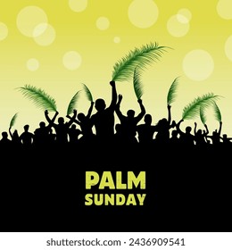 Palm Sunday. Happy Palm Sunday Vector. Palm Sunday background.