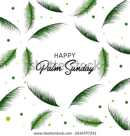 Palm Sunday. Happy Palm Sunday Vector. Palm Sunday background.