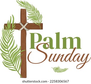 Palm Sunday, Holy day,week vector illustration