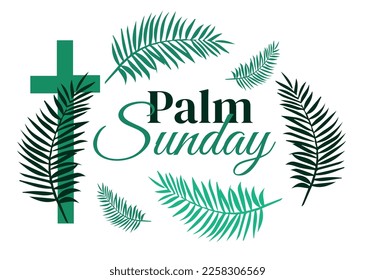 Palm Sunday, Holy day,week vector illustration