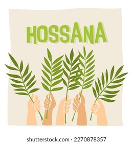 Palm Sunday. Jesus riding donkey entering Jerusalem