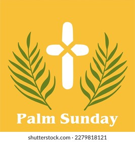 Palm Sunday with palm leaf