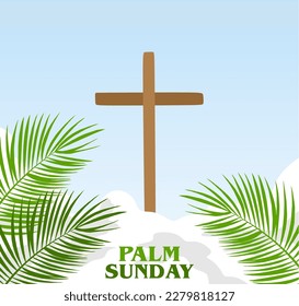 Palm Sunday with palm leaf