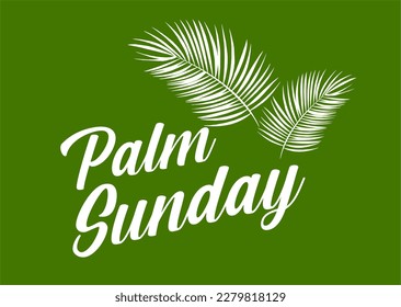 Palm Sunday with palm leaf