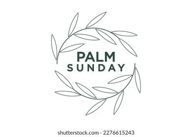 palm sunday logo vector emblem 