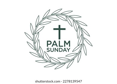 palm sunday logo vector emblem