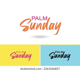 Palm Sunday mnemonic text design Idea