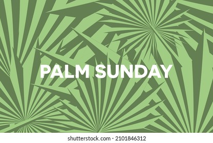 Palm Sunday over palm branches