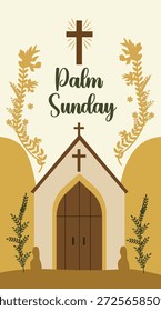 Palmsonntag Religiöse Observanz Vektorkunst