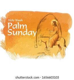 Palm Sunday Religious Vector Illustration