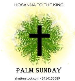 palm sunday vector illustration background. it is suitable for card, banner, or poster