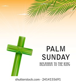 palm sunday vector illustration background. it is suitable for card, banner, or poster