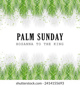 palm sunday vector illustration background. it is suitable for card, banner, or poster