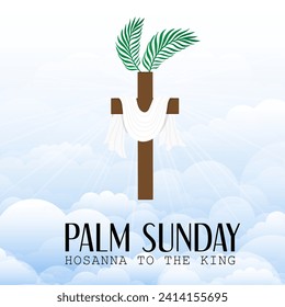 palm sunday vector illustration background. it is suitable for card, banner, or poster