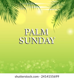 palm sunday vector illustration background. it is suitable for card, banner, or poster