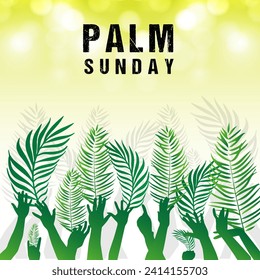 palm sunday vector illustration background. it is suitable for card, banner, or poster