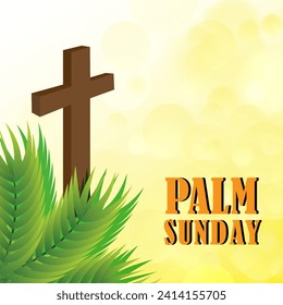 palm sunday vector illustration background. it is suitable for card, banner, or poster