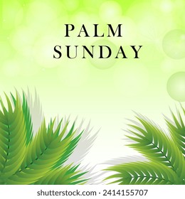 palm sunday vector illustration background. it is suitable for card, banner, or poster