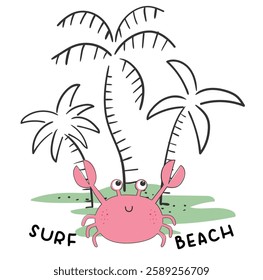 PALM SURF BEACH FUN GRAPHİC ARTWORK PRINT