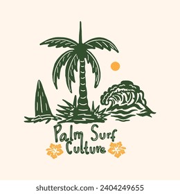 palm surf culture by engrave studio