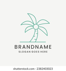 Palm template custom logo design vector inspiration