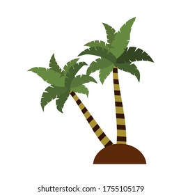 
palm theme. palm tree illustration, in a flat style.