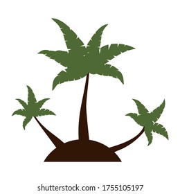 
palm theme. palm tree illustration, in a flat style.