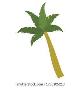 
Palmenthema. Palmengrafik im Flachstil.