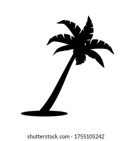 
palm theme. palm tree illustration, in a flat style.