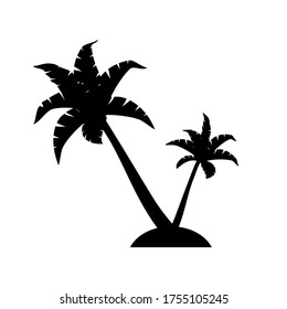 
palm theme. palm tree illustration, in a flat style.