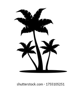 
palm theme. palm tree illustration, in a flat style.