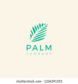 Palm Therapy logo design vector inspiration custom logo design