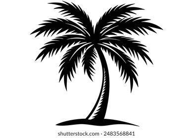 palm esta es una ilustración editable de la silueta del Vector del archivo eps 