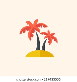 Palm. Travel Flat Icon