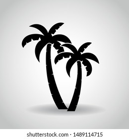 Palm tre vector icon art