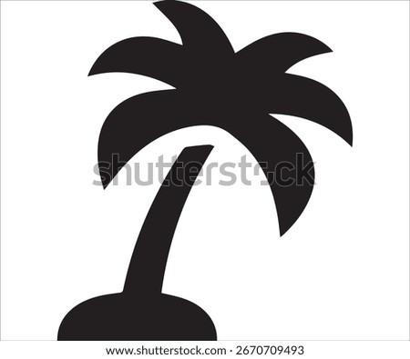 Palm tree 2 icon Black And White jpeg And png illustration