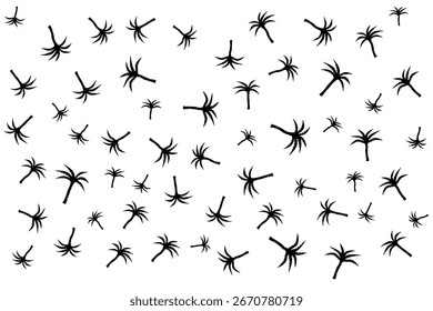 Diseño de fondo de palmera sobre fondo blanco