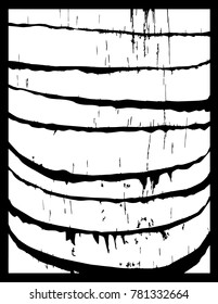 Palm tree bark, remastered into monochrome organic pattern